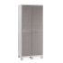 Уличный шкаф Gardeck 2х дверный глубокий Woodys XL (4 полки), светло-серый