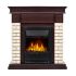 Портал Firelight Bricks Classic камень бежевый, шпон темный дуб