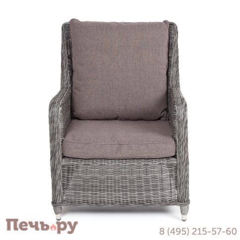 4SiS Гляссе кресло плетеное из искусственного ротанга, цвет графит фото 10