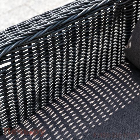 4SiS Гляссе кресло плетеное из искусственного ротанга, цвет графит фото 12