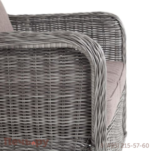 4SiS Гляссе кресло плетеное из искусственного ротанга, цвет графит фото 8