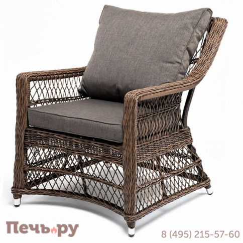 4SiS Гранд Латте кресло из искусственного ротанга, цвет коричневый фото