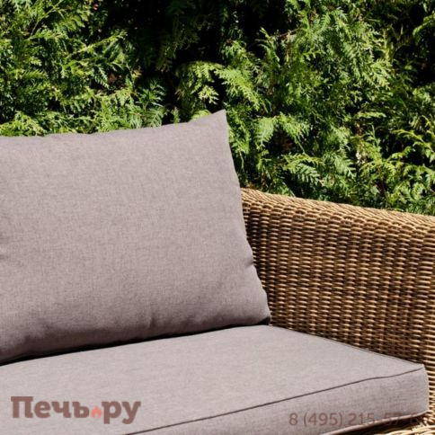 4SiS Капучино диван из искусственного ротанга трехместный, цвет соломенный фото 10