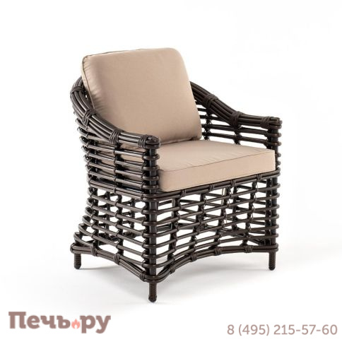 4SiS Ницца кресло из искусственного ротанга, цвет бронзовый фото 3