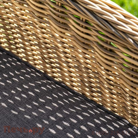 4SiS Равенна диван двухместный плетенный из ротанга, цвет соломенный фото 12