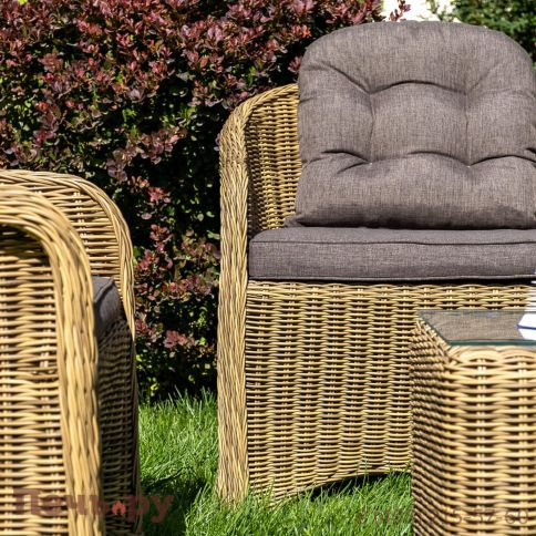 4SiS Равенна диван двухместный плетенный из ротанга, цвет соломенный фото 13