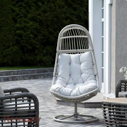 4SiS Севилья кресло-кокон из искусственного ротанга, цвет бежевый фото 6