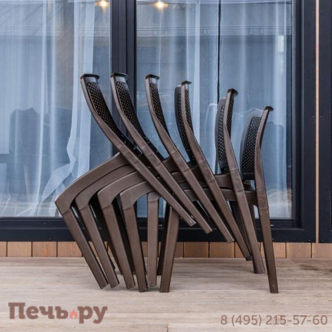 6 стульв Royal Family JULY коричневые фото 4