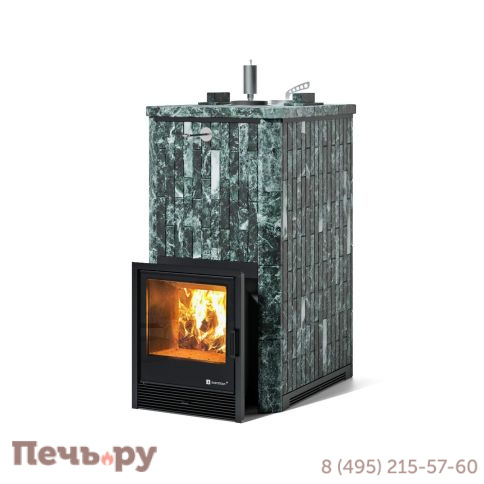 Банная печь ИзиСтим Геленджик в наборном полноценном кожухе с закрытым верхом фото