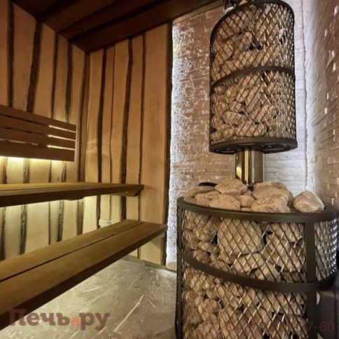 Банная печь Прометалл Атмосфера XXL с сеткой из нержавеющей стали фото 18