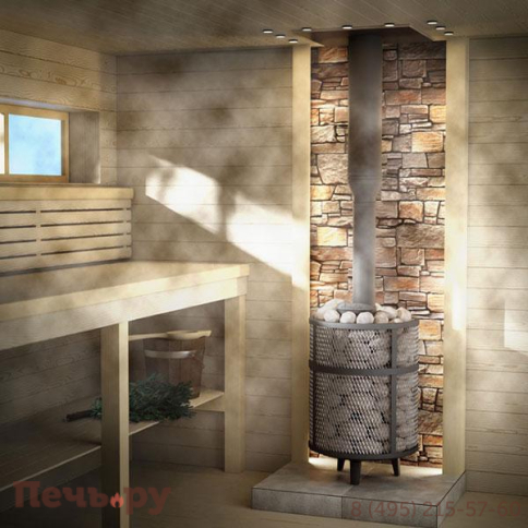 Банная печь Прометалл Атмосфера XXL с сеткой из нержавеющей стали фото 26