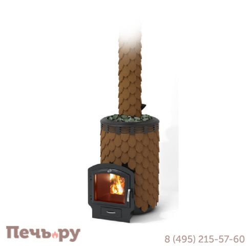 Банная печь ТМФ Альфа Панголина Inox ЧДБСЭ, ЗК, терракота фото