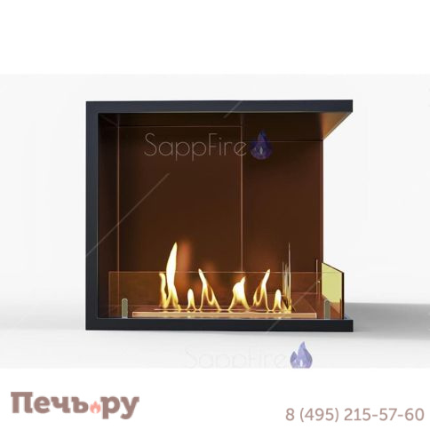 Биокамин SappFire угловой для стены 700 фото 3