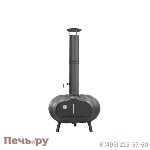 Чугунная печь для пиццы Везувий с шамотной вставкой фото 4