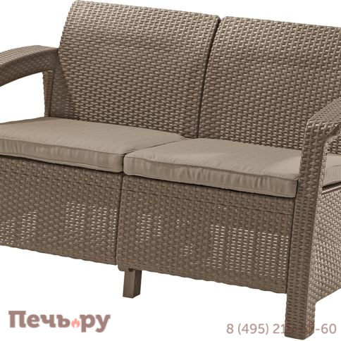 Диван пластиковый Gardeck Корфу (Corfu love seat) капучино фото