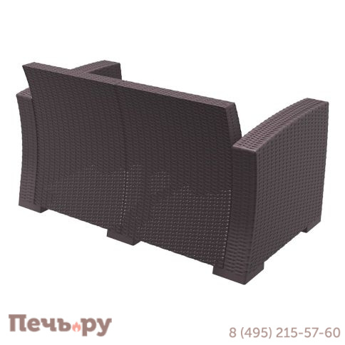 Диван пластиковый плетеный двухместный с подушками Siesta Contract Monaco Lounge фото 7