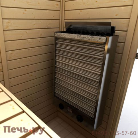 Электрическая печь SAWO Mini Cirrus CIR2-60NB-P (встроенный пульт, облицовка - талькохлорит, сталь) фото 3