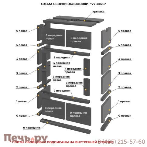 Готовый камин Aston 700 Vyborg Н-1276 Пироксенит Элит фото 2