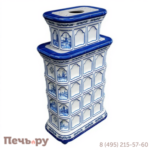 Готовый камин КимрПечь Истра двухъярусный центральный с топкой Астов МЛ 700 фото 22