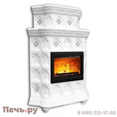 Готовый камин КимрПечь Истра двухъярусный угловой с топкой Астов МЛ 700 фото