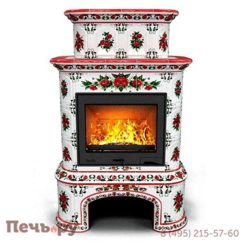 Готовый камин КимрПечь Прованс с дровником двухъярусный центральный с топкой Астов К7454 фото 17