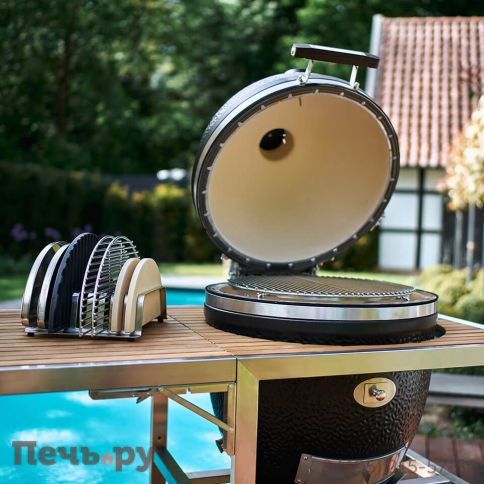 Гриль Monolith Avantgarde Classic черный матовый без боковых столиков и подставки фото 8