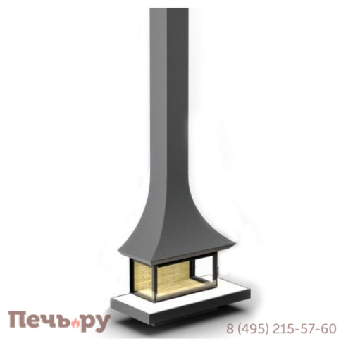 Камин Астов на базе трехсторонней топки АРТ П3С 12060 фото