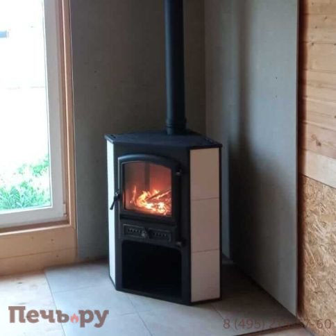 Камин Этна (БКД) угловой бежевый Ø 115мм фото 2