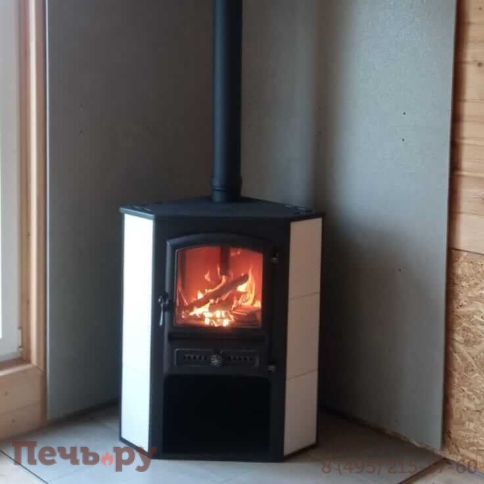 Камин Этна (БКД) угловой бежевый Ø 115мм фото 4