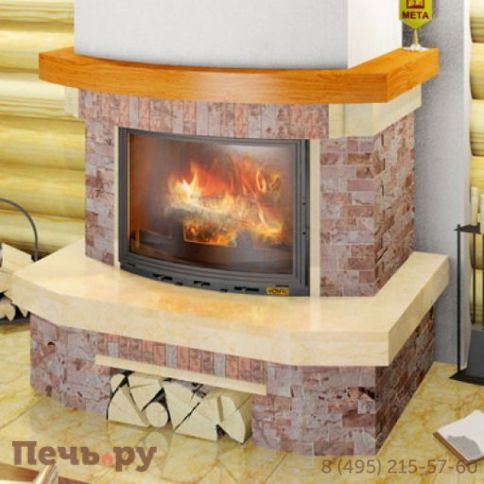 Камин Мета (облицовка Гермес 700/800 и топка Панорама 700) фото