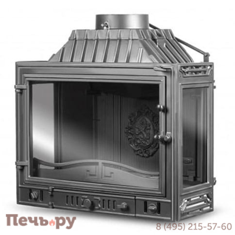 Каминная чугунная топка  Kaw-Met W4LP (3 стекла) 14,5 кВт фото 6