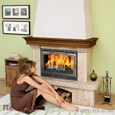 Каминная облицовка MadeIra Cristina деревянная  балка фото