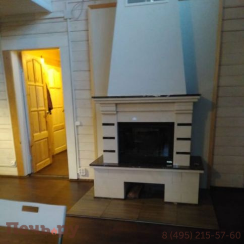 Каминная облицовка Madeira Daniella Dark Chokolate деревянная балка фото 3