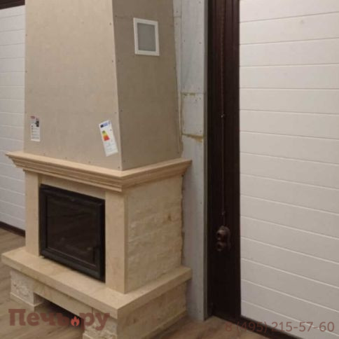 Каминная облицовка MadeIra Valentina деревянная балка фото 5