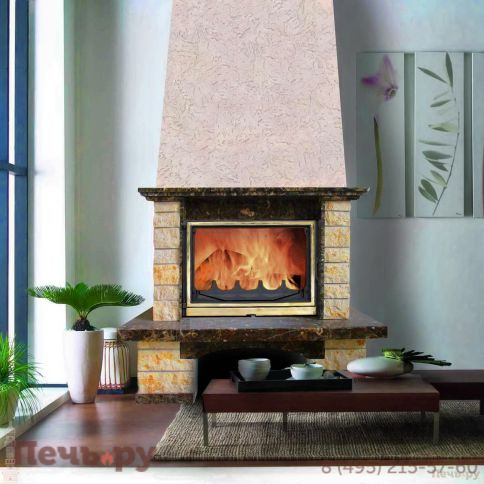 Каминная облицовка MadeIra Veronica (emperador + sunny yellow) фото