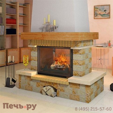 Каминная облицовка Мета Кольцо 700 серия Магия Огня фото