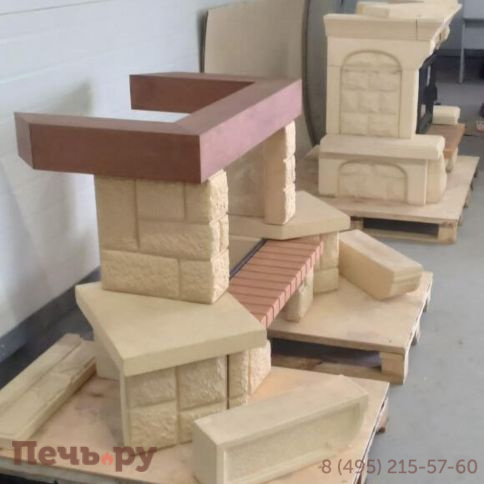 Каминная облицовка Supra Russia Beaurivage SR с деревянной балкой фото 10