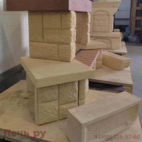 Каминная облицовка Supra Russia Beaurivage SR с деревянной балкой фото 11