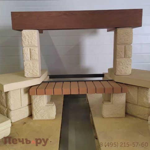 Каминная облицовка Supra Russia Beaurivage SR с деревянной балкой фото 8