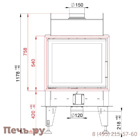 Каминная топка BeF Home Double 6 Feel фото 3