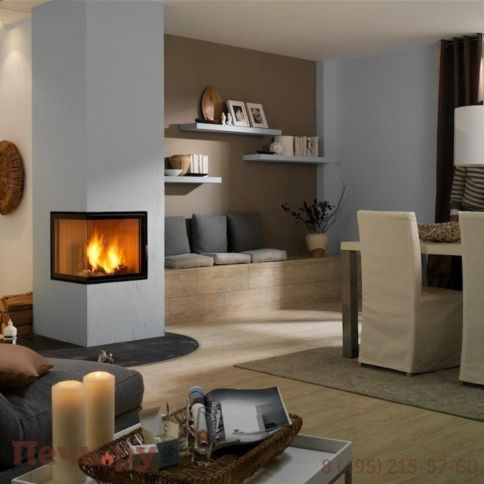 Каминная топка Brunner Eck-Kamin 42/42/42 без подъема (стекло - угловое) фото 2