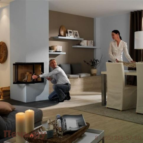 Каминная топка Brunner Eck-Kamin 51/52/52 без подъема (стекло - угловое) фото 3