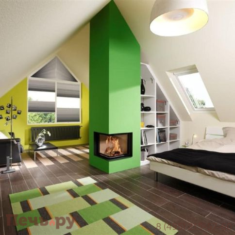 Каминная топка Brunner Eck-Kamin 51/52/52 с подъемом (стекло - угловое) фото 5