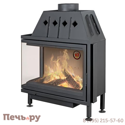 Каминная топка ЭкоКамин Альфа 1000 два стекла фото