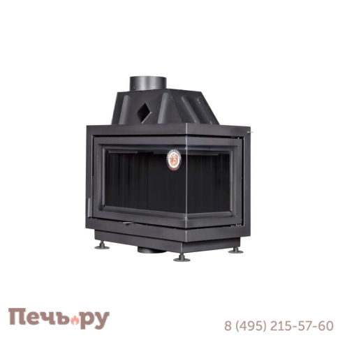 Каминная топка ЭкоКамин Альфа 700 2 стекла с черным шамотом фото 12