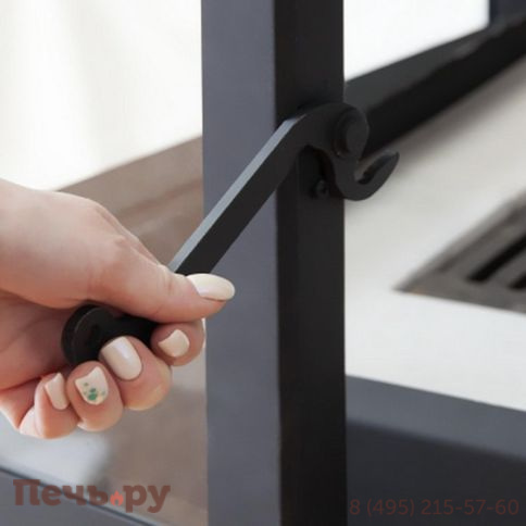 Каминная топка ЭкоКамин Альфа 700 2 стекла с черным шамотом фото 5