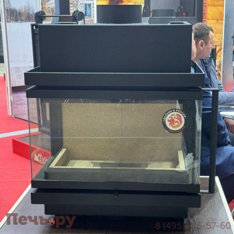 Каминная топка ЭкоКамин Альфа 700 три стекла подовая фото 3