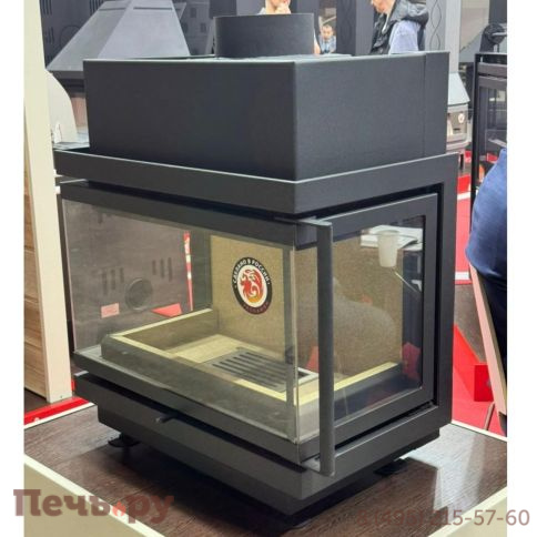 Каминная топка ЭкоКамин Альфа 700 три стекла подовая фото 5