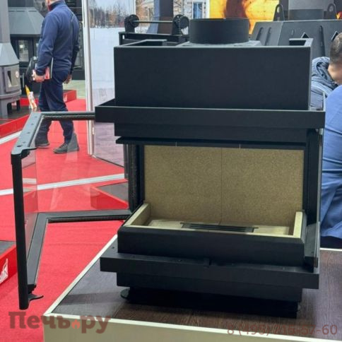 Каминная топка ЭкоКамин Альфа 700 три стекла подовая фото 6