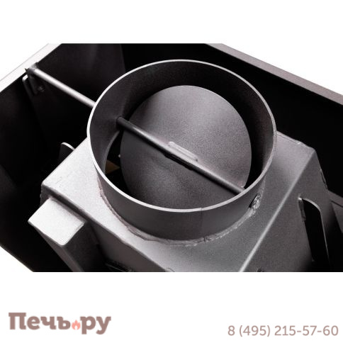 Каминная топка ЭкоКамин Альфа 700 три стекла подовая (черный шамот) фото 10